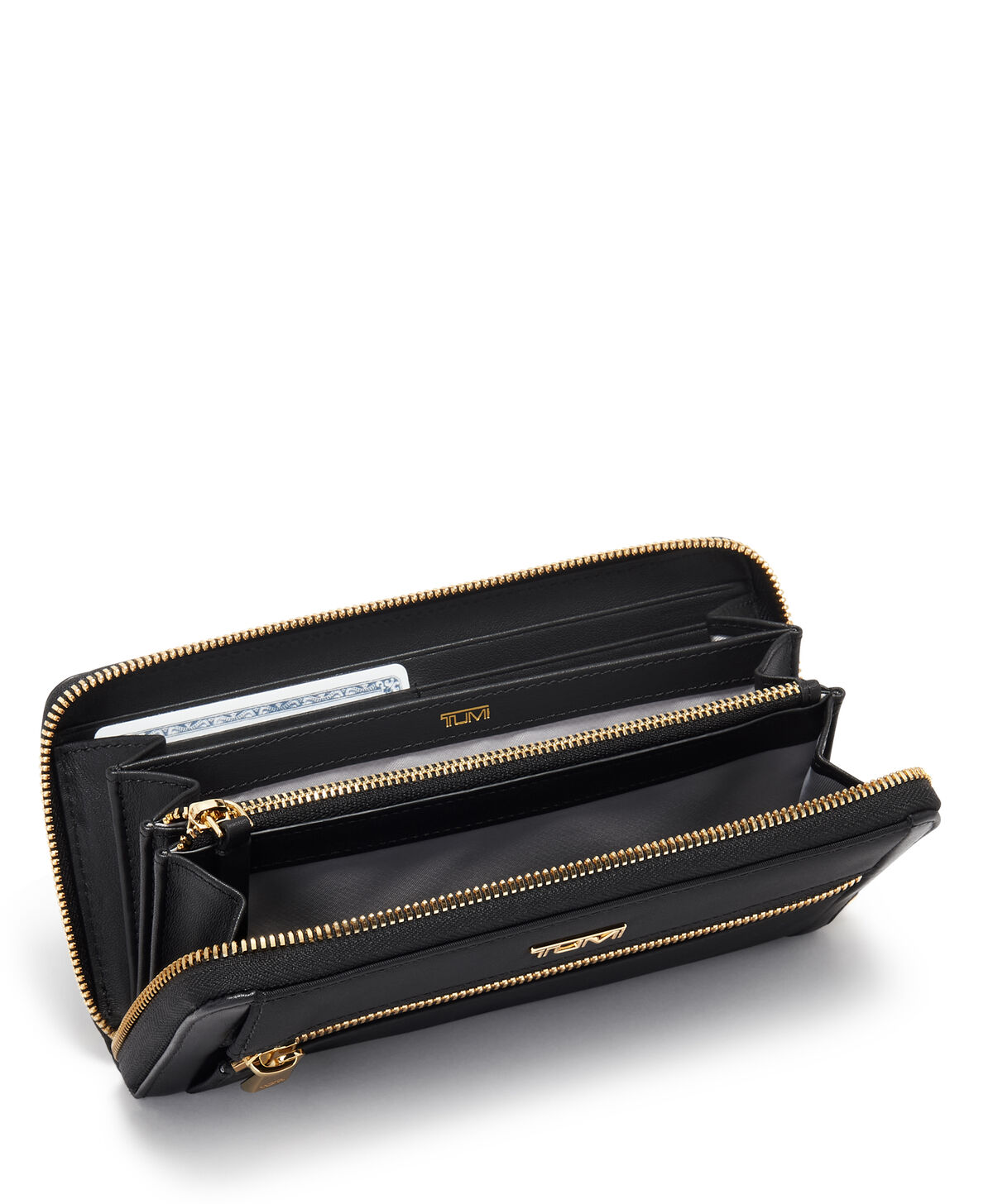 TUMI Voyageur Slg ZIP-AROUND CONTINENTAL  Black/Gold