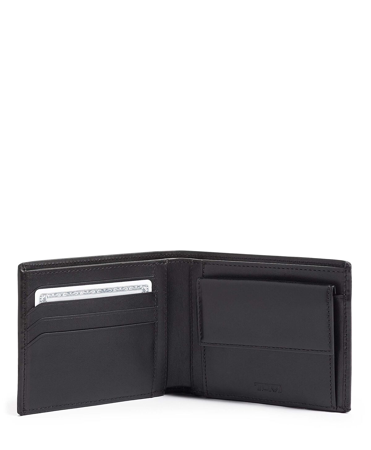 TUMI Nassau GBL WALLET W/ COIN POCKET  Black Smooth