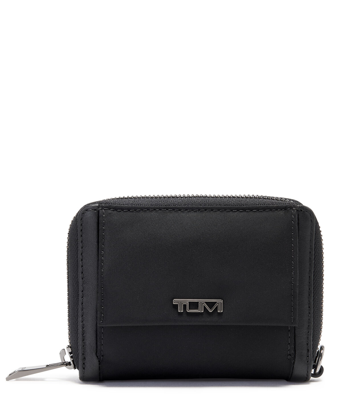 TUMI Voyageur Slg TRI-FOLD ZIP-AROUND  Black/Gunmetal