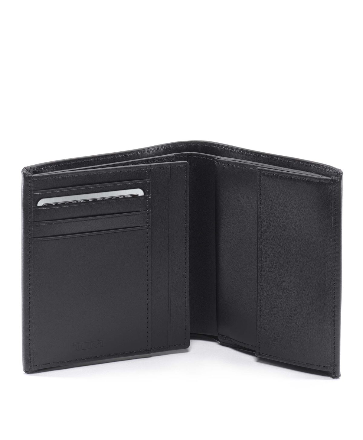 TUMI Nassau GLOBAL FLIP COIN WALLET  Black Smooth