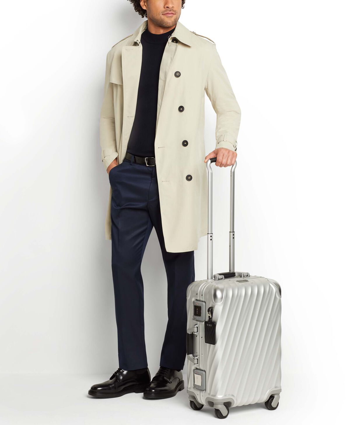 TUMI 19 Degree Aluminium INTERNATIONAL CARRY-ON Texture Silver