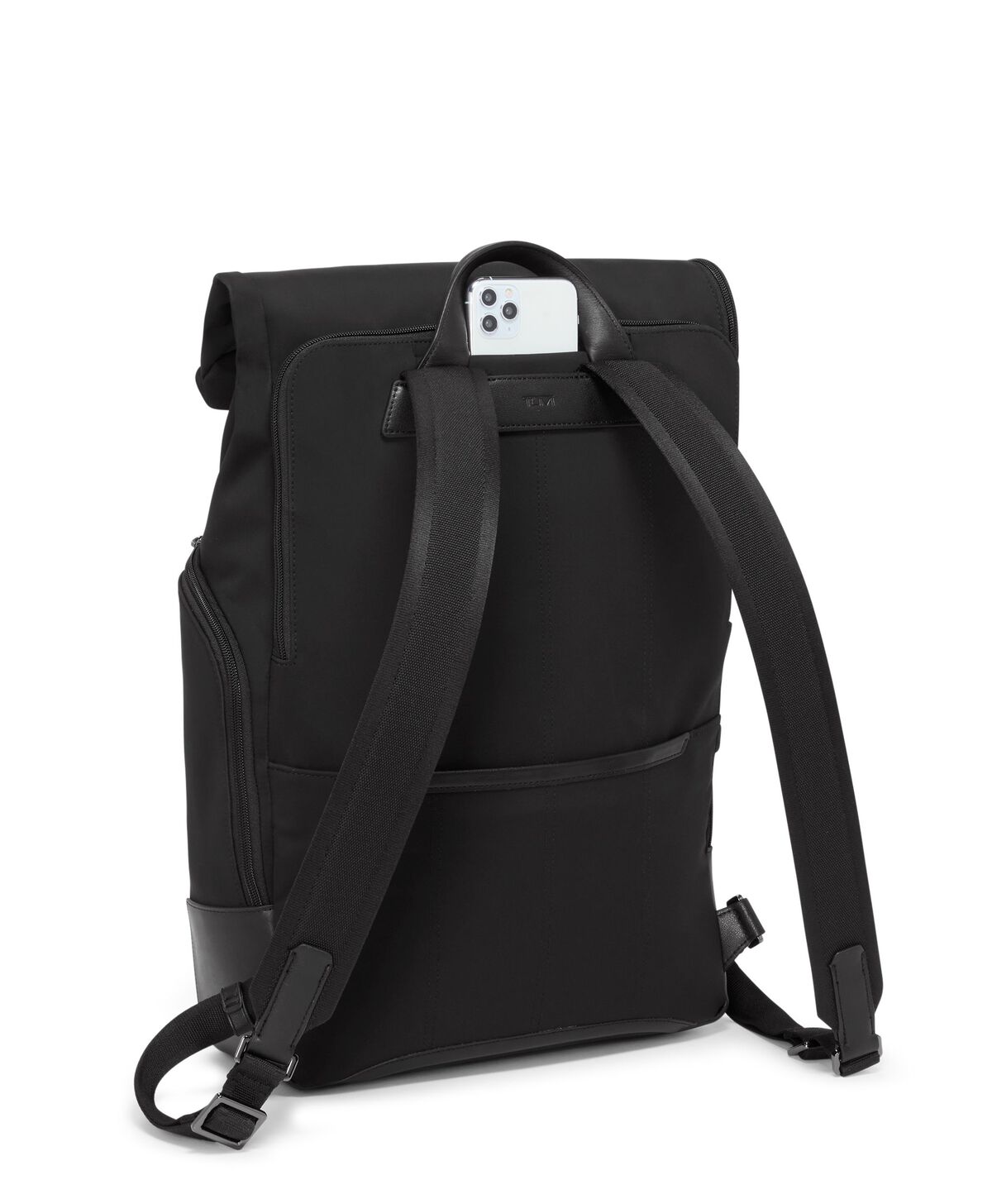 TUMI Harrison OSBORN ROLL TOP BACKPACK  Black/Black