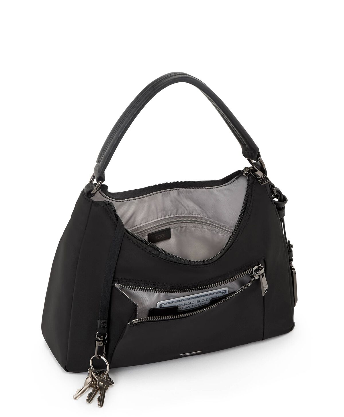 TUMI Voyageur ADELAIDE HOBO CROSSBODY  Black/Gunmetal